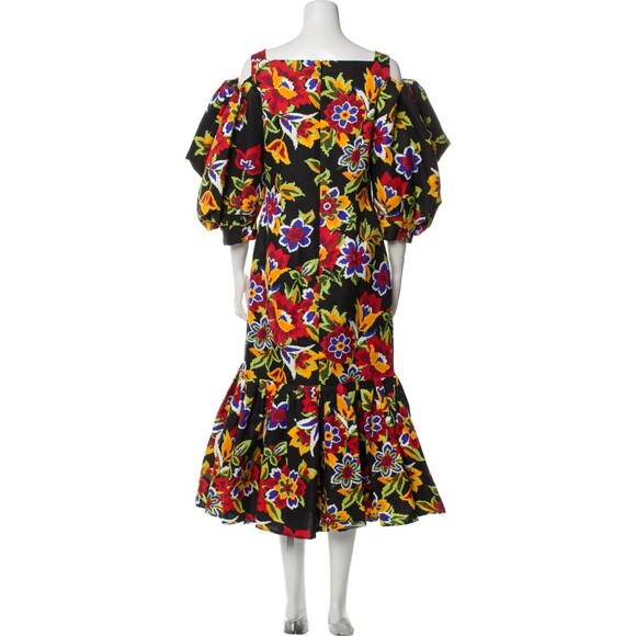 NWT. $3435 CAROLINA HERRERA Cold-shoulder midi dress Sz 6 - Picture 11 of 16